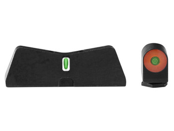 XS Sights GL0009S5N DXT2 Big Dot Night Sights fits Glock Black | Green Tritium Orange Outline Front Sight Green Tritium White Outline Bar Rear Sight
