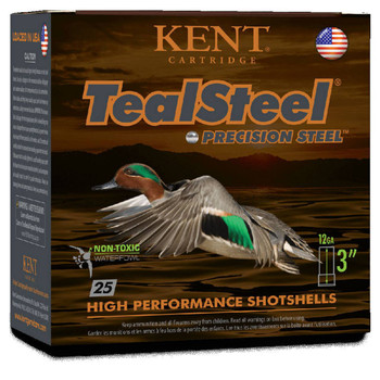 Kent Cartridge Teal Steel 20 Gauge Shotshell Ammunition, 3 Inch, 1250 FPS, 1 Ounce, #6 Shot - 25 Cartridge Box ( 25 / 1 )