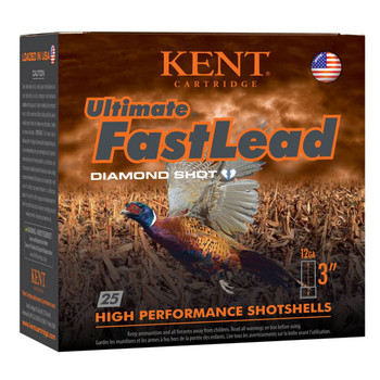 Kent Cartridge Ultimate Fast Lead 12 Gauge Shotshell Ammunition, 3 Inch, 1325 FPS, 1 1/8 Ounce, #4 Shot - 25 Cartridge Box ( 25 / 1 )