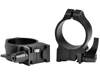 Warne 14RLM Maxima Matte Black Steel 30mm Tube Medium 0 MOA, Fits Ruger No.1/Mini 14/Blackhawk