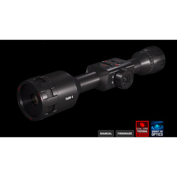 ATN TIWST4387A Thor 4 384 Thermal Rifle Scope Black Anodized 728x Multi Reticle 384x288 Resolution Features Rangefinder UPC: 658175115106