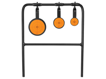 Caldwell 147072 Plink n Swing Triple Spin Target Rimfire Pistol/Rifle Steel Black/Orange Impact Enhancement Motion 1.75"/2.5"/3.5
