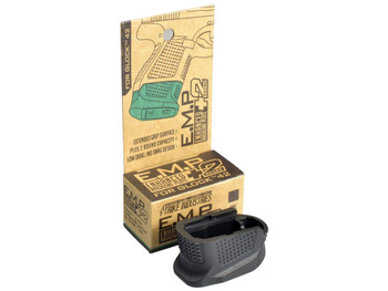 Strike Industries EMPG42B Enhanced Magazine Plate made of Polymer with Black Finish & Extra Gripping Surface for Glock 42 Magazines (Adds 2rds)