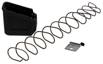 Strike Industries EMPG9&40 Enhanced Magazine Plate  +5/6, 9mm Luger/40 S&W Compatible w Glock, Black Polymer                                                                                            