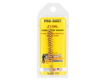 Pro-Shot 35R Bore Brush .35 Cal/ 9mm Rifle #8-32 Thread Bronze Bristles Brass Core