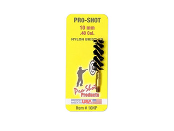Pro-Shot 10NP Bore Brush .40/ 10mm Cal Pistol #8-32 Thread Nylon Bristles Brass Core