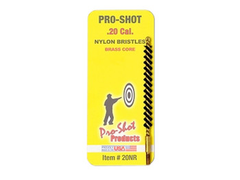 Pro-Shot 20NR Bore Brush .20 Cal Rifle #5-40" Thread Nylon Bristles Brass Core