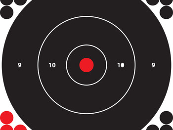 Pro-Shot 12BWHTE5PK SplatterShot Self-Adhesive Paper Black/White 12" Bullseye 5 Pack