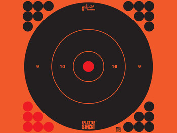 Pro-Shot 12BORNGE5PK SplatterShot Self-Adhesive Paper Black/Orange 12" Bullseye 5 Pack