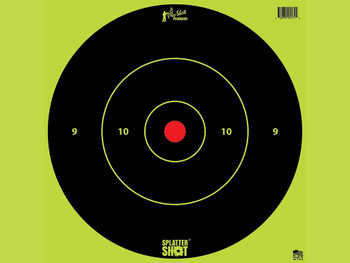 Pro-Shot 12BGREENTG5PK SplatterShot 12" Bullseye Hanging Tagboard Black/Green Impact Enhancement White 5 Pack