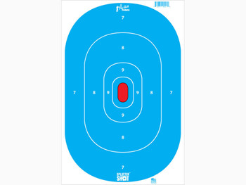Pro-Shot SILHINTPBLUE SplatterShot Silhouette Hanging Tagboard 12" x 18" Hi-Vis Blue Impact Enhancement White 8 Per Pkg