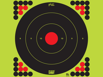 Pro-Shot LONGRANGE172 SplatterShot Self-Adhesive Paper Black/Green/Red 17.25" Bullseye 5 Pack