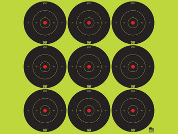 Pro-Shot 2BGREEN108 SplatterShot Self-Adhesive Paper Black/Green 2" Bullseye 12Pack/108Targets