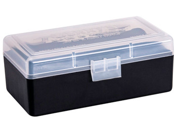 Berry's 61687 Ammo Box 38 Special/357 Mag Clear/Black Polypropylene 50rd