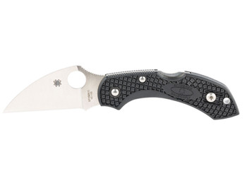 Spyderco C28FPWCBK2 Dragonfly 2 Lightweight 2.28" Folding Wharncliffe Plain VG-10 SS Blade Black Bi-Directional Texturing FRN Handle Includes Pocket Clip