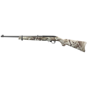 Ruger 31113 1022 Carbine 22 LR 101 18.50 Barrel Satin Black Alloy Steel Synthetic GoWild Camo Rock Star Stock CrossBolt Manual Safety UPC: 736676311132