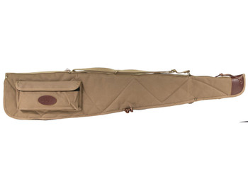 Boyt Harness OGC98PM06 Alaskan Rifle Case 44" Kahki Waxed Canvas w/ Brass Hardware & Quilted Flannel Lining for Scoped Rifles