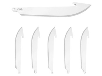 Outdoor Edge RR6 Replacement Blades RazorLite Drop Point 3.50" 420J2 Stainless Steel Blade Silver 6 Blades