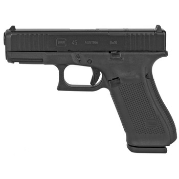 Glock PA455S203MOS G45 Gen5 Compact MOS 9mm Luger 4.02 171 Black Black nDLC Steel with Front Serrations  MOS Cuts Slide Black Rough Texture Interchangeable Backstraps Grip UPC: 764503034183