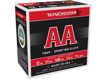 Winchester Ammo AAM127 AA Heavy 12Gauge 2.75" 1 1/8oz 7.5Shot 25 Per Box/10 Case