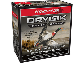 Winchester Ammo XSM122 Drylok Super Steel Magnum 12Gauge 2.75" 1 1/4oz 2Shot 25 Per Box/10 Case