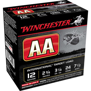 Winchester Ammo AANL127 AA International Target 12 Gauge 2.75 78 oz 7.5 Shot 25 Per Box 10 Case UPC: 020892009790