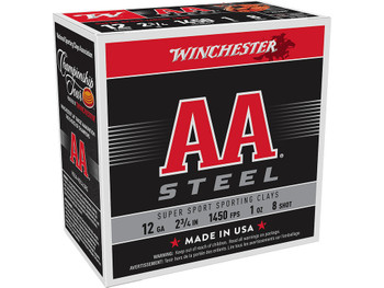 Winchester Ammo AASCL12S8 AA Super Sport Sporting Clay 12Gauge 2.75" 1oz 8Shot 25 Per Box/10 Case
