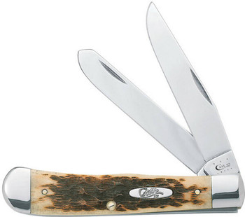 CASE TRAP 2BL 41/8" AMBER BONE SS UPC: 021205001647
