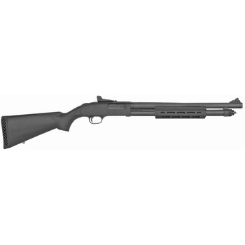 Mossberg 50765 590A1 Tactical 12 Gauge 3 61 18.50 Cylinder Bore Barrel Black Parkerized Rec with Ghost Ring Sight Black Synthetic Stock Right Hand Includes MLOK Handguard UPC: 015813507653