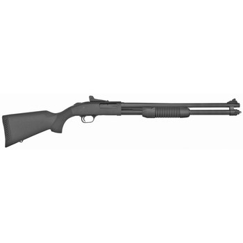 Mossberg 50699 590 Persuader 20 Gauge 81 3 20 Cylinder Bore Barrel Matte Blued Metal Finish Drilled  Tapped Receiver Ghost Ring Sight Synthetic Stock UPC: 015813506991