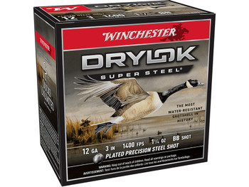 Winchester Ammo XSV123BB Drylok Super Steel Magnum 12Gauge 3" 1 1/4oz BBShot 25 Per Box/10 Case