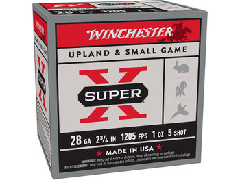 Winchester Ammo X28H5 Super X Heavy Game Load High Brass 28Gauge 2.75" 1oz 5Shot 25 Per Box/10 Case