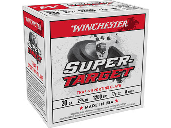 Winchester Ammo TRGT208 Super-Target 20Gauge 2.75" 7/8oz 8Shot 25 Per Box/10 Case