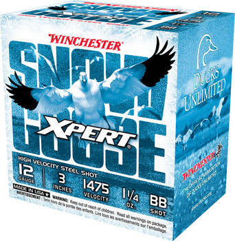 Winchester Xpert Snow Goose 12 Gauge Shotshell Ammunition, 3 Inch, 1475 FPS, 1 1/4 Ounce, BB Shot - 25 Cartridge Box ( 25 / 1 )