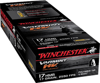 Winchester Ammo S17HMR1 Varmint HV  17 HMR 17 gr Hornady V Max 50 Per Box 20 Case UPC: 020892102491