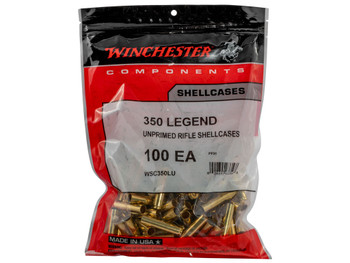 Winchester Ammo WSC350LU Unprimed Cases 350Legend Rifle Brass 100/Bag