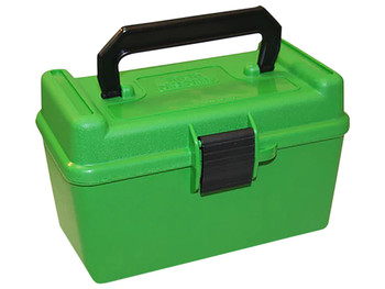 MTM Case-Gard H50RMAG10 Deluxe Ammo Box 300 Win Mag/7mm Rem Green Polypropylene 50rd