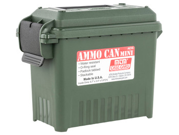 MTM Case-Gard AC1511 Ammo Can Mini Multi-Caliber Forest Green Polypropylene