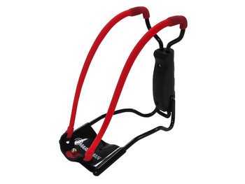 Marksman 3055 Marksman 3055 Folding Slingshot Red Hyper-Velocity Band Black Molded Handle