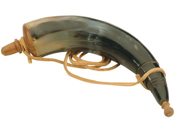 Traditions A1252 Authentic Powder Horn with Sling and Wood Cap