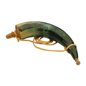 Traditions A1252 Authentic Powder Horn  with Sling and Wood Cap UPC: 040589125206