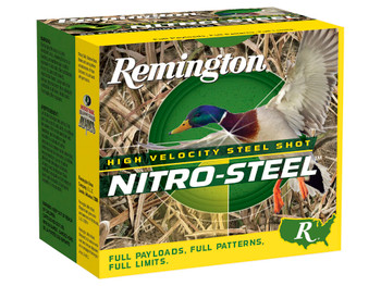 Remington Ammunition 20650 Nitro-Steel High Velocity 12Gauge 2.75" 1 1/4oz BBShot 25 Per Box/10 Case