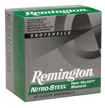 Remington Ammunition 20864 NitroSteel High Velocity 12 Gauge 3 1 38 oz 4 Shot 25 Per Box 10 UPC: 047700155302