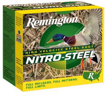 Remington Nitro Steel 12 Gauge Shotshell Ammunition, 3 1/2 Inch, 1500 FPS, 1 1/2 Ounce, BB Shot - 25 Cartridge Box ( 25 / 1 )