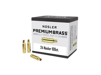 Nosler 10085 Premium Brass Unprimed Cases 24Nosler Rifle Brass 100/Box