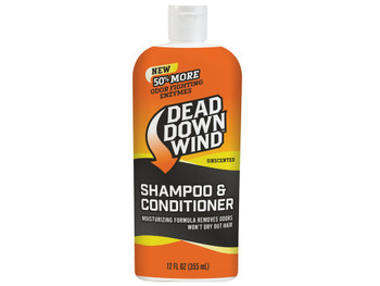 Dead Down Wind 121218 Shampoo/Body Wash Odor Eliminator Unscented Scent 12 oz Bottle