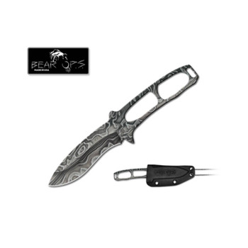 6 1/4 Constant Neck Damascus Handle and Blade with Kydex Sheath UPC: 730153360057