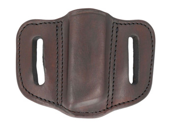 1791 Gunleather MAG12SBRA MAG1.2 Single Mag Holster Signature Brown Leather Belt Slide Compatible w/ Double Stack Ambidextrous