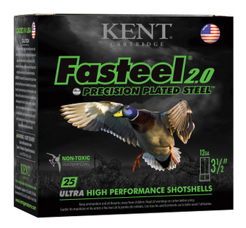 Kent Cartridge K1235FS40BBB Fasteel 2.0  12 Gauge 3.50 1 38 oz BBB Shot 25 Per Box 10 UPC: 656308111285
