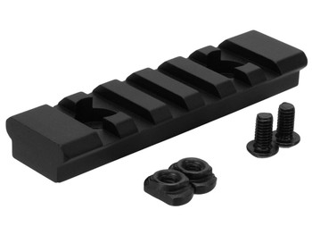 TacFire MAR105M M-LOK Accessory Picatinny Section Rail 3 Inch 7 Slots Black Anodized